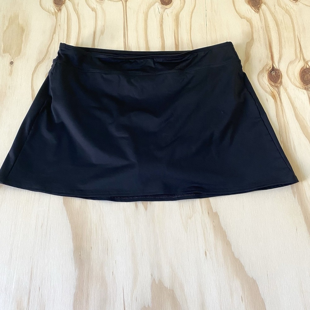 Lands En Women's Swim Skort Black Sz 14